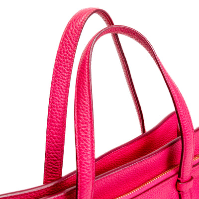 FERRAGAMO Pebbled Leather Amy Small Tote - Pink - OUTLET FINAL SALE