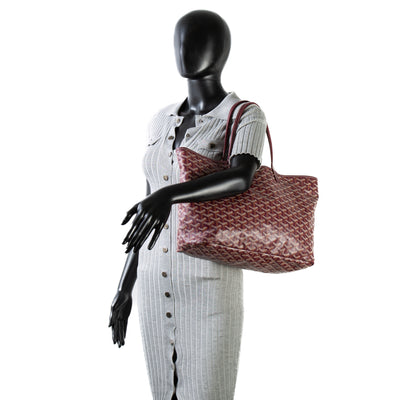 GOYARD Goyardine St. Louis PM Tote w/ pouch -Burgundy OUTLET FINAL SALE