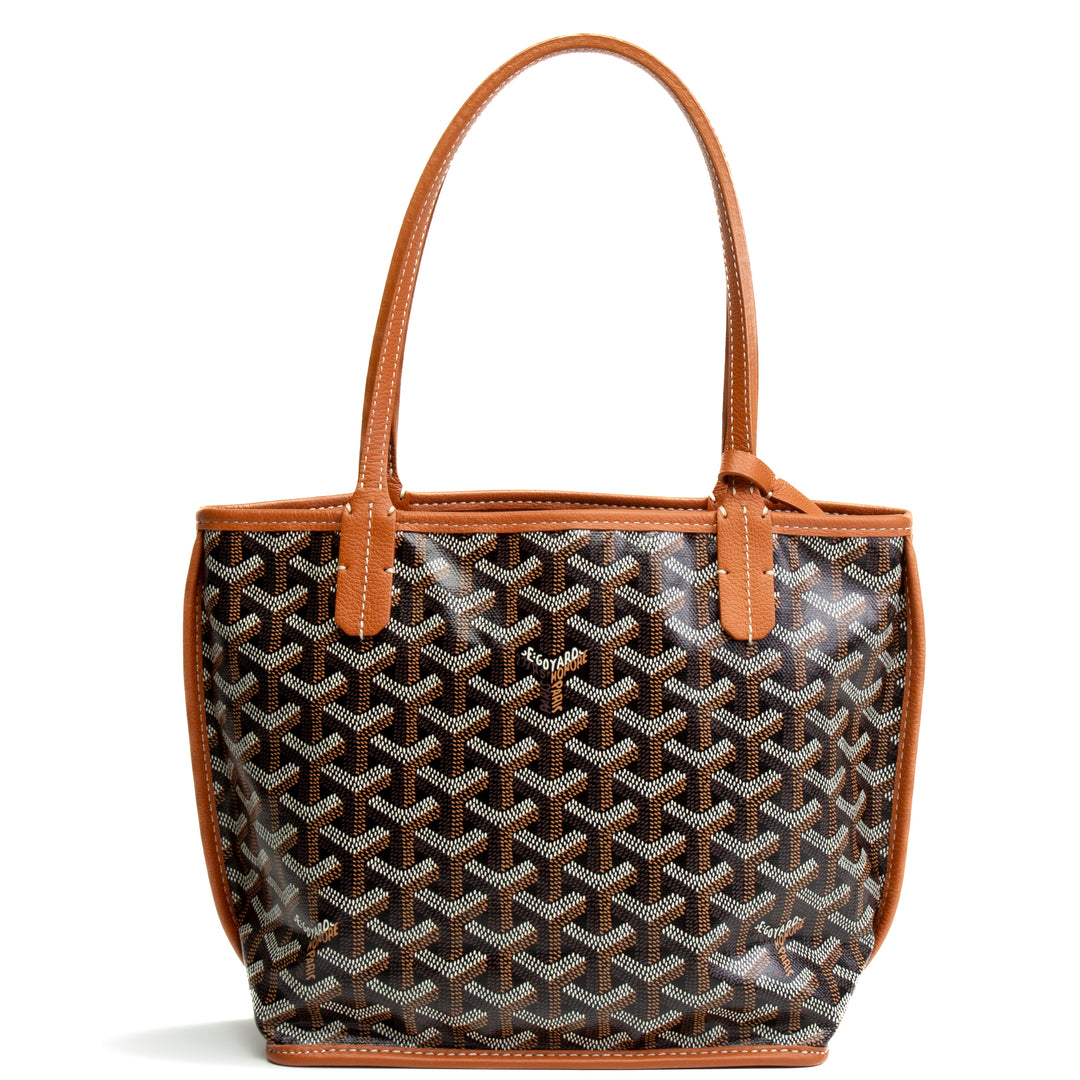 GOYARD Anjou Mini Tote - Black / Tan