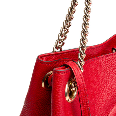 GUCCI Soho Chain Tote - Red