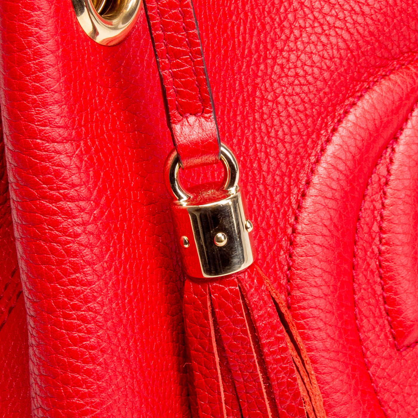 GUCCI Soho Chain Tote - Red