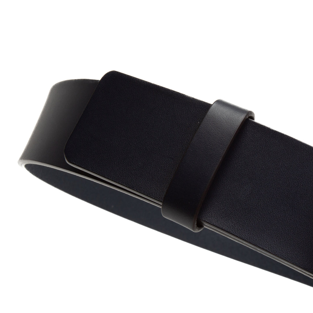 GUCCI Interlocking G Logo Leather Belt - Navy