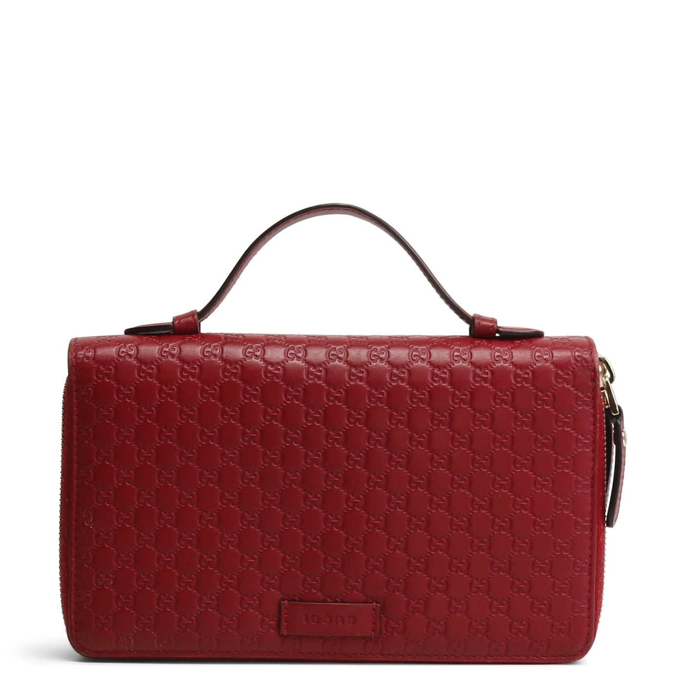 GUCCI Microguccissima Zip Around Top Handle Travel Wallet - Burgundy - OUTLET FINAL SALE