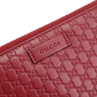 GUCCI Microguccissima Zip Around Top Handle Travel Wallet - Burgundy - OUTLET FINAL SALE