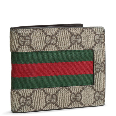 GUCCI GG Supreme Web BiFold Wallet OUTLET FINAL SALE