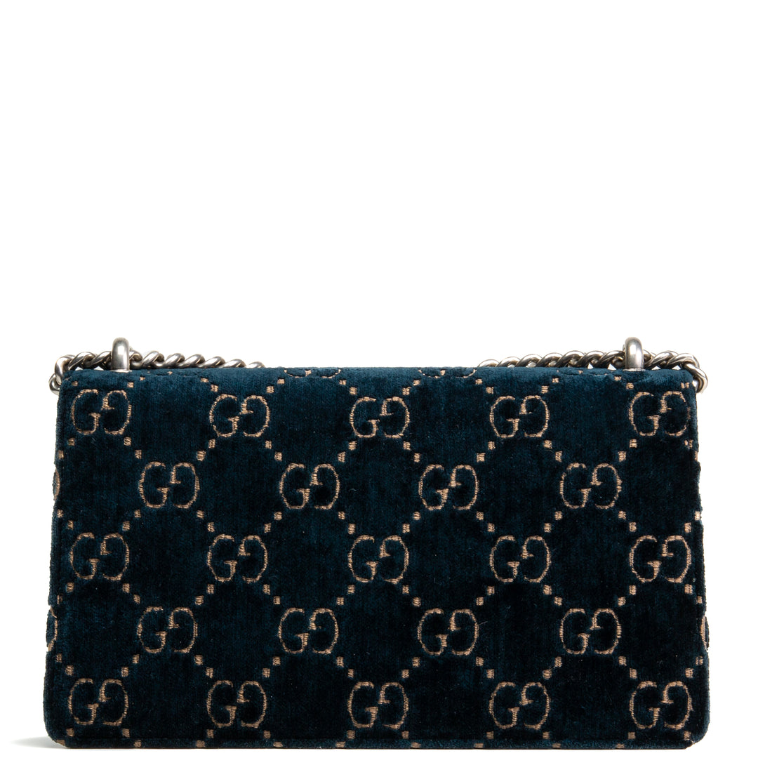 GUCCI GG Velvet Crystal Dionysus Shoulder Bag - Teal