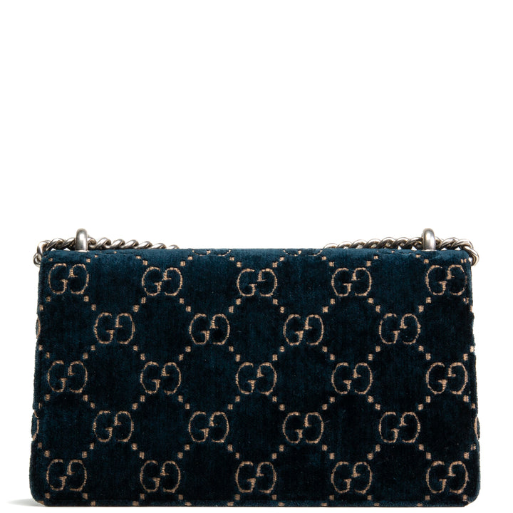 GUCCI GG Velvet Crystal Dionysus Shoulder Bag - Teal