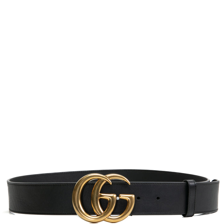 GUCCI Leather Marmont GG Belt 85/34 -Black OUTLET FINAL SALE