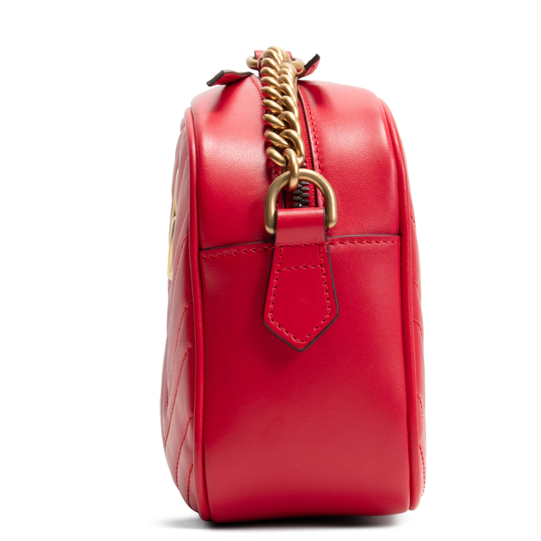 GUCCI GG Marmont Small Camera Bag - Red