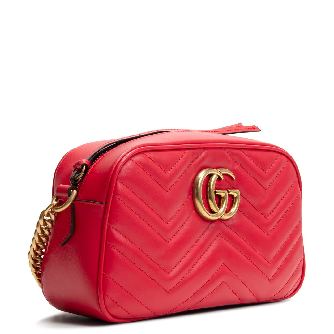 GUCCI GG Marmont Small Camera Bag - Red