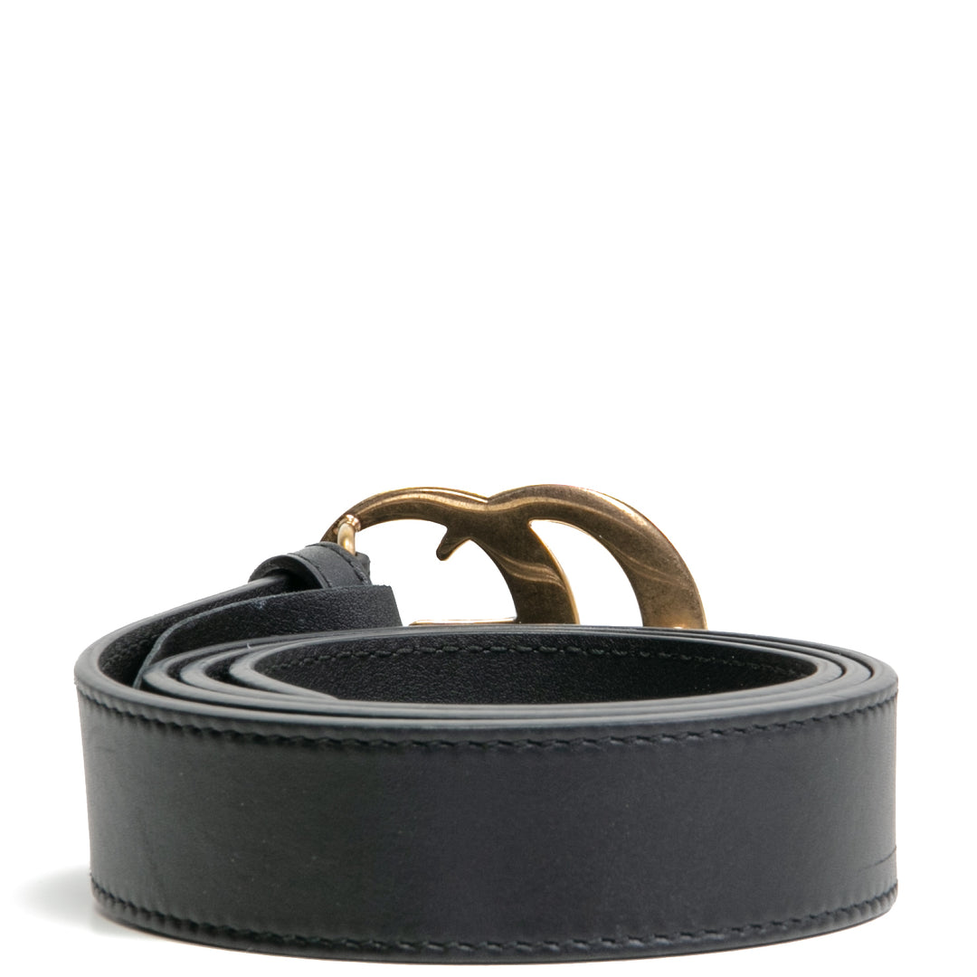 GUCCI GG Thin Marmont Belt - Black