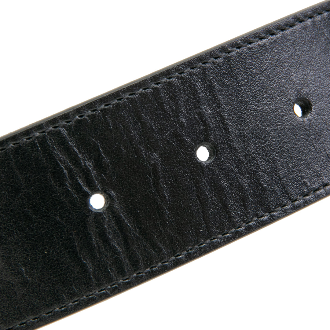 GUCCI GG Wide Marmont Belt - Black / Shinny Buckle