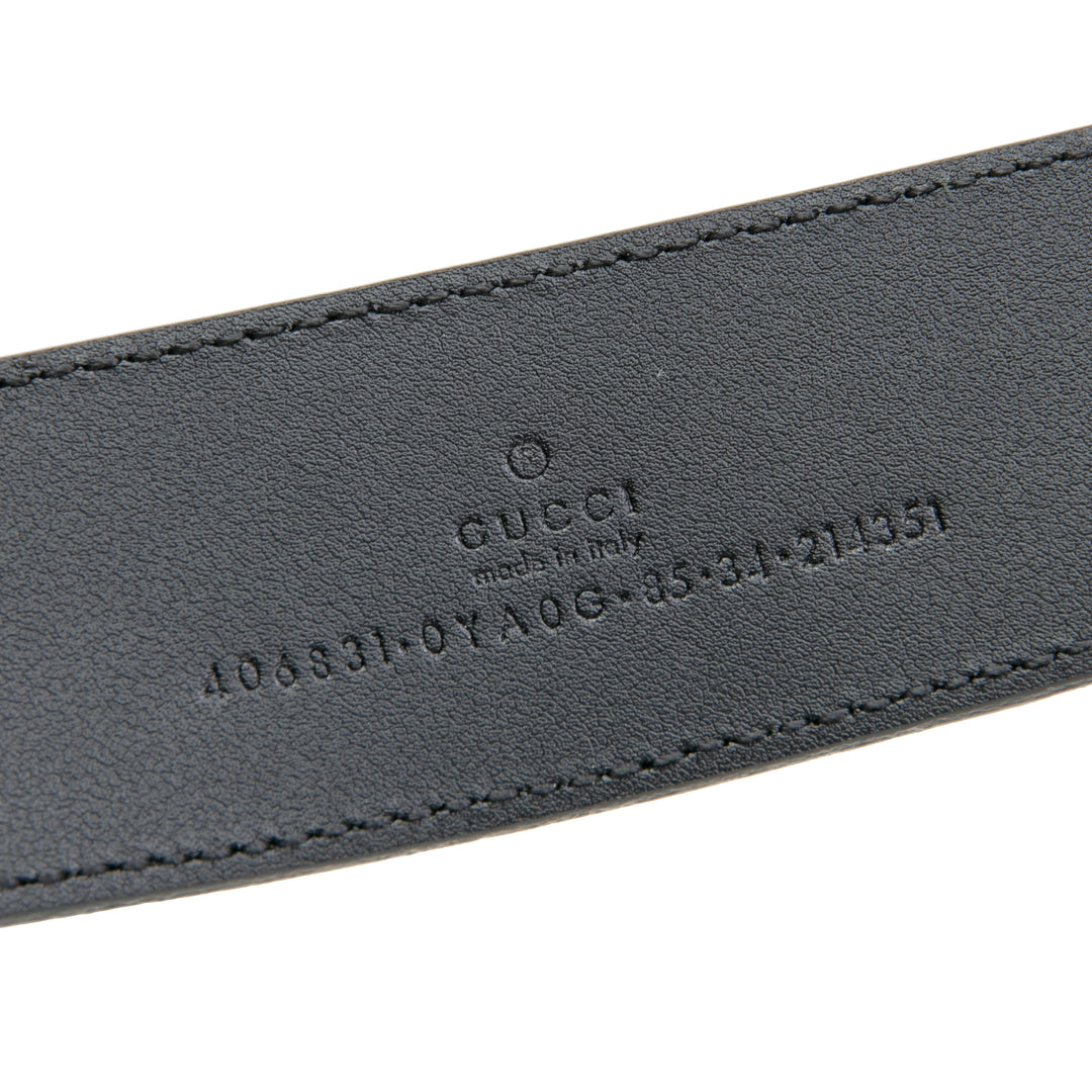 GUCCI GG Wide Marmont Belt - Black / Shinny Buckle