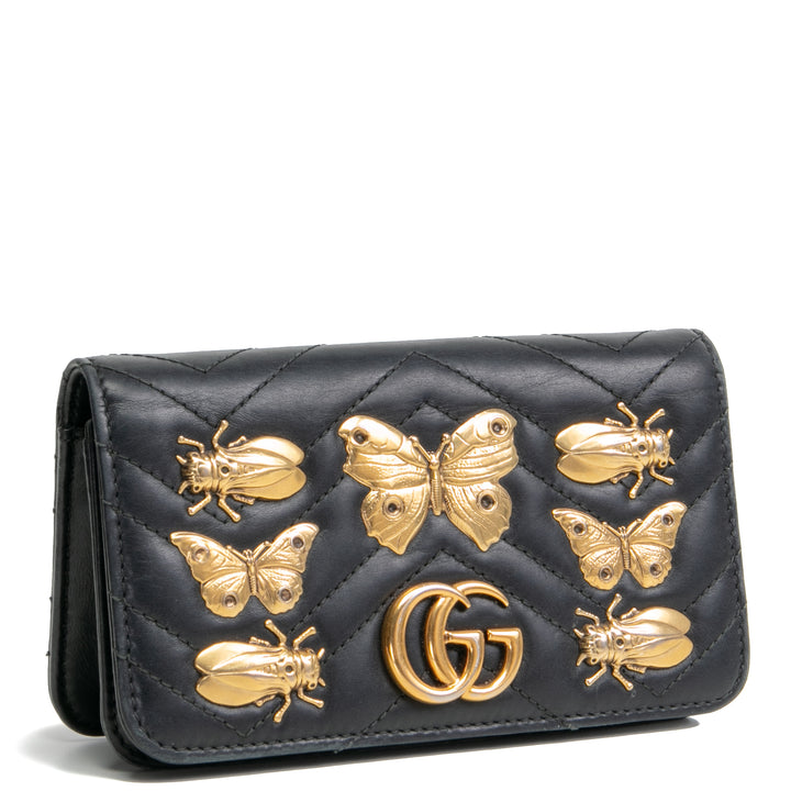 GUCCI Animal GG Mini Marmont Bag Black - OUTLET FINAL SALE