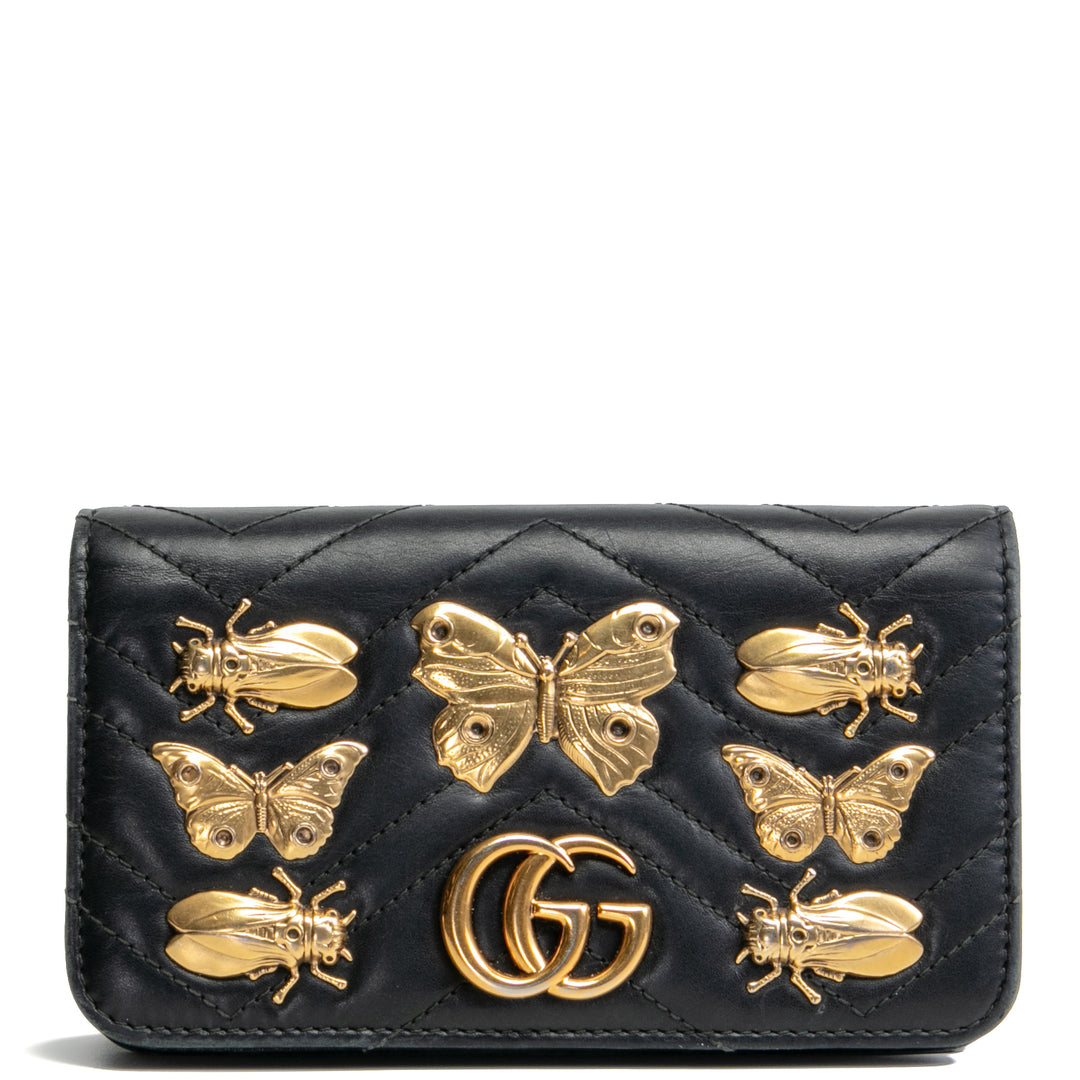 GUCCI Animal GG Mini Marmont Bag Black - OUTLET FINAL SALE