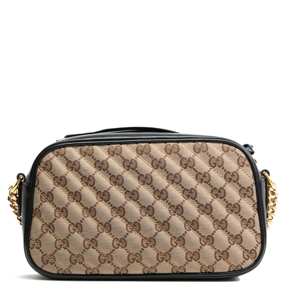 Gucci GG Leinwand kleiner Marmont-Tasche- Black Outlet Final Sale