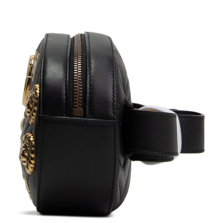 GUCCI GG Marmont Animalier Belt Bag -Black