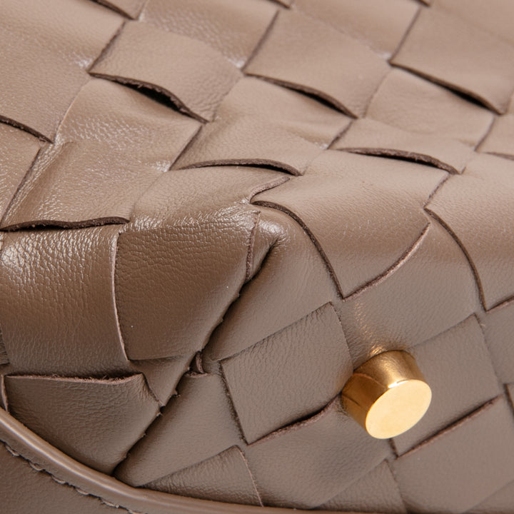 BOTTEGA VENETA Intrecciato Wallace Shoulder Bag - Pinecone