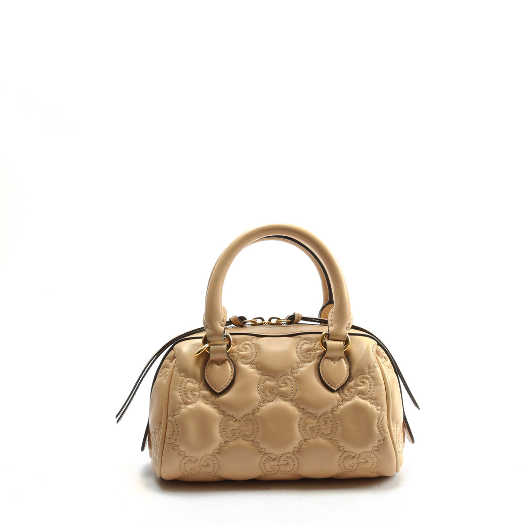 GUCCI GG Matelasse Handbag - Neutral