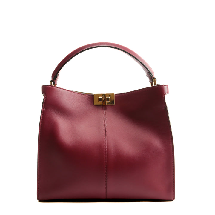 FENDI Peekaboo X-Lite Burgundy (Deep Red) Bag