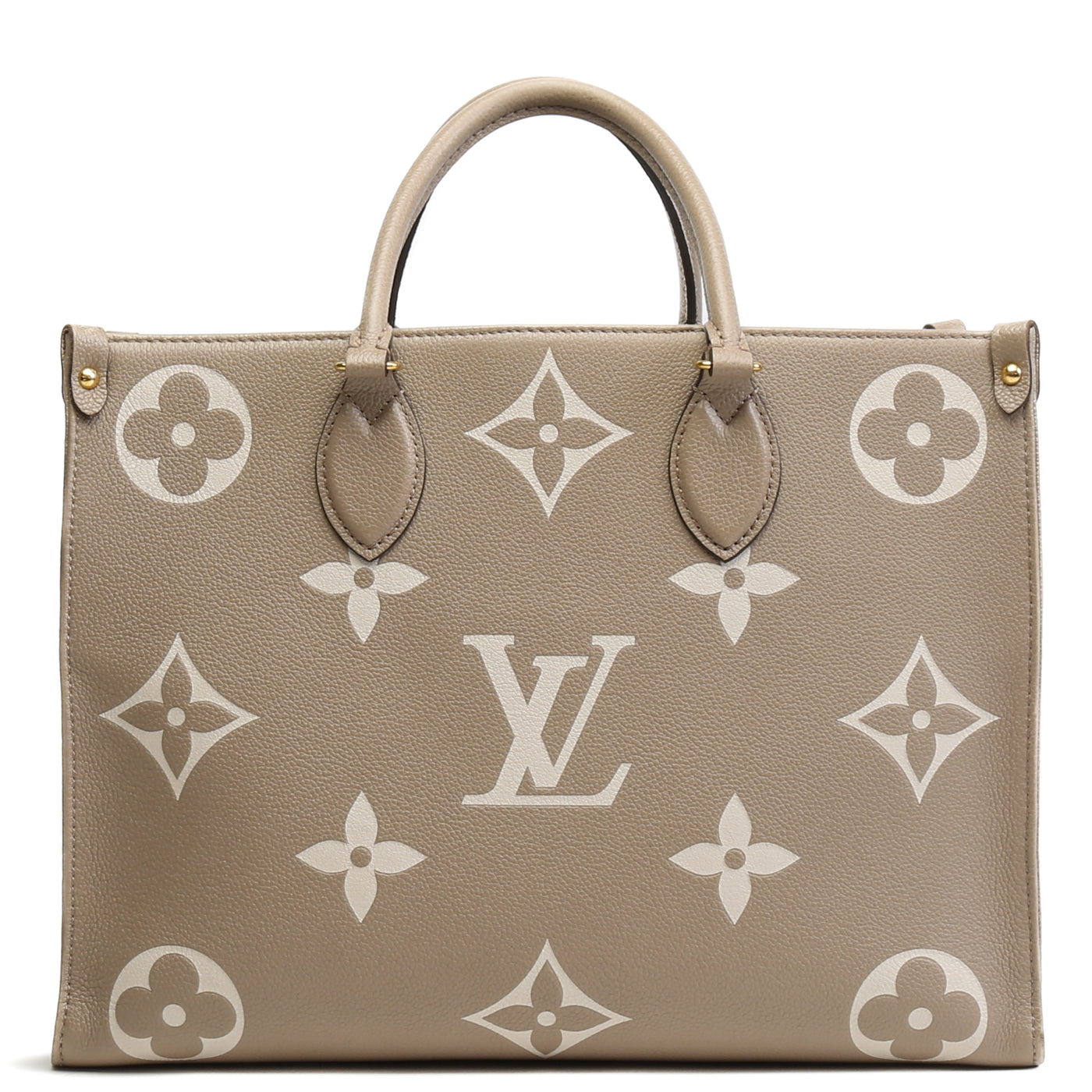 LOUIS VUITTON Bicolor Monogram Empreinte Onthego MM - Dove