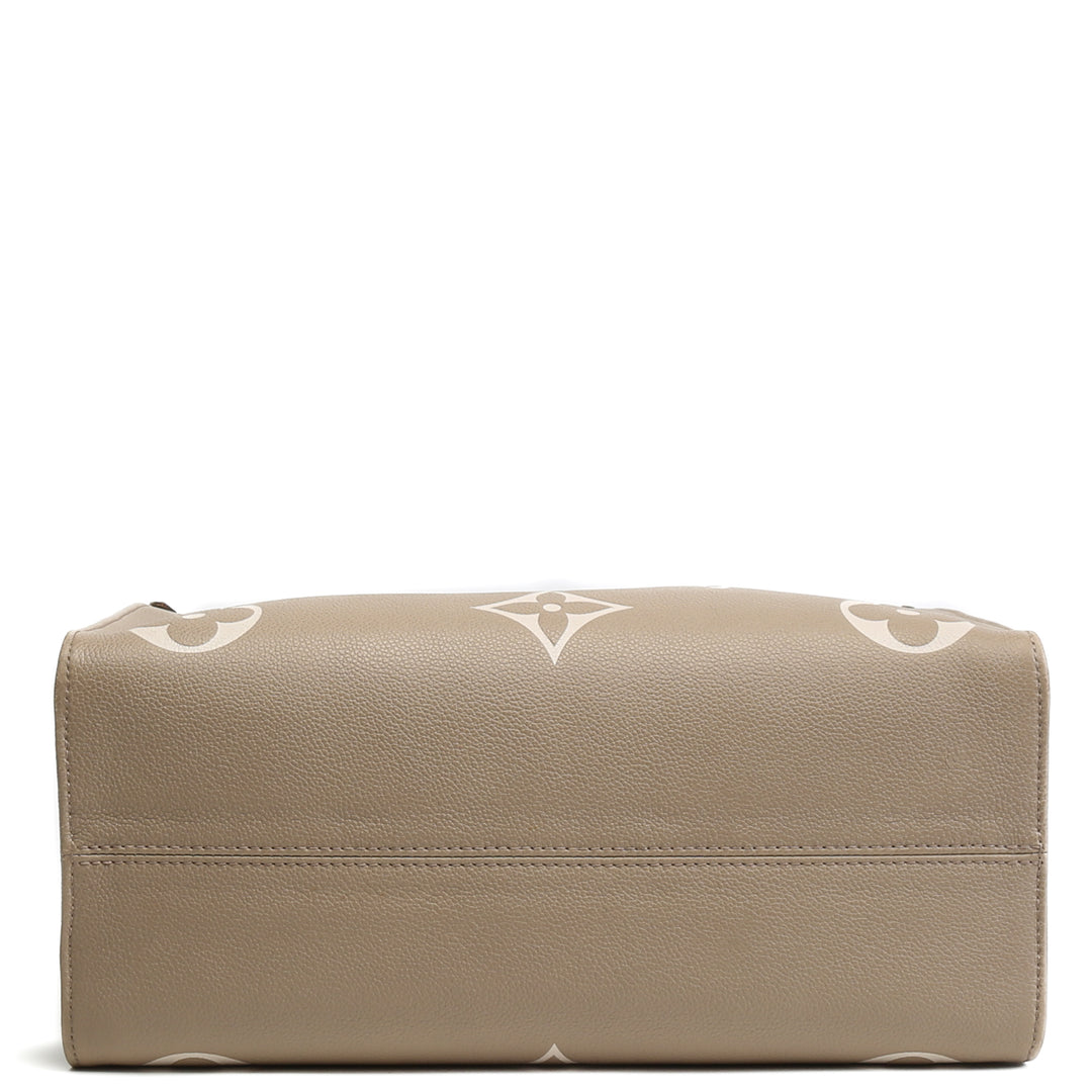 LOUIS VUITTON Bicolor Monogram Empreinte Onthego MM - Dove