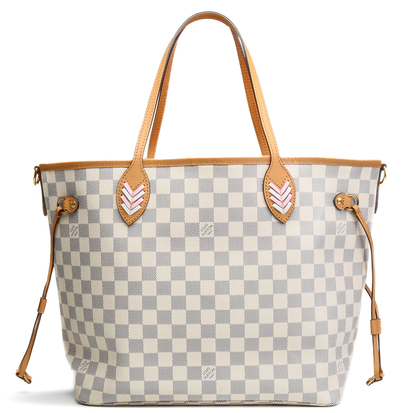 LOUIS VUITTON Braided Damier Azur Neverfull MM w/pouch