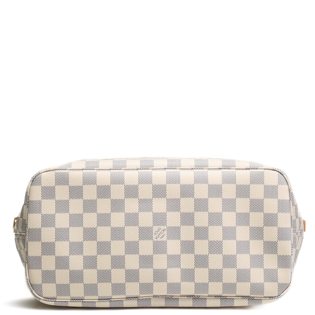 LOUIS VUITTON Braided Damier Azur Neverfull MM w/pouch