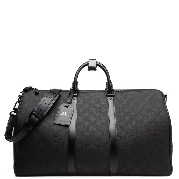 LOUIS VUITTON Taurillon Keepall Bandouliere 50 - Black