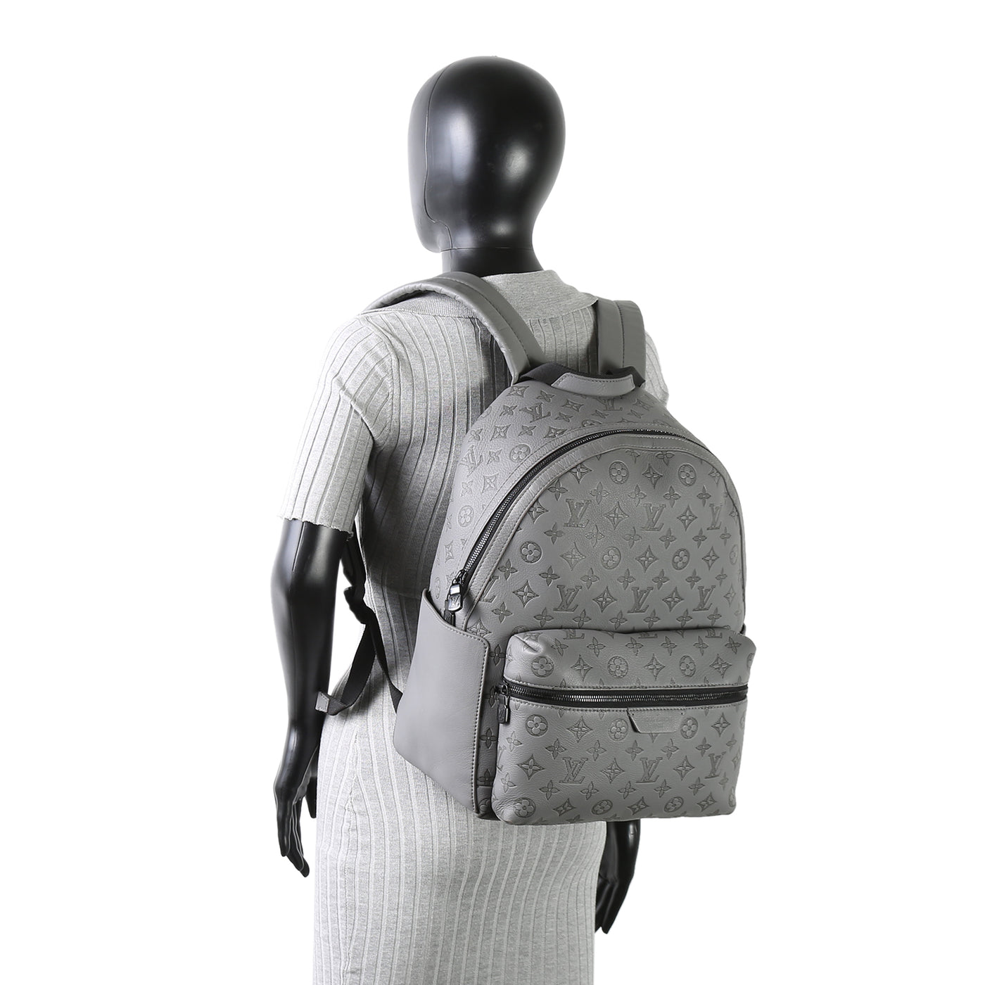 LOUIS VUITTON Monogram Shadow Discovery Backpack - Gray