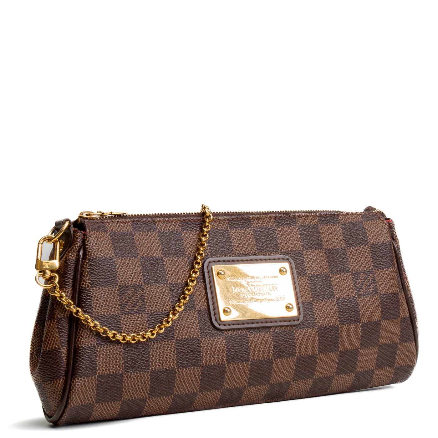 LOUIS VUITTON Damier Ebene Eva Pochette w/strap