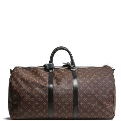 LOUIS VUITTON Monogram Macassar Keepall Bandouliere 55