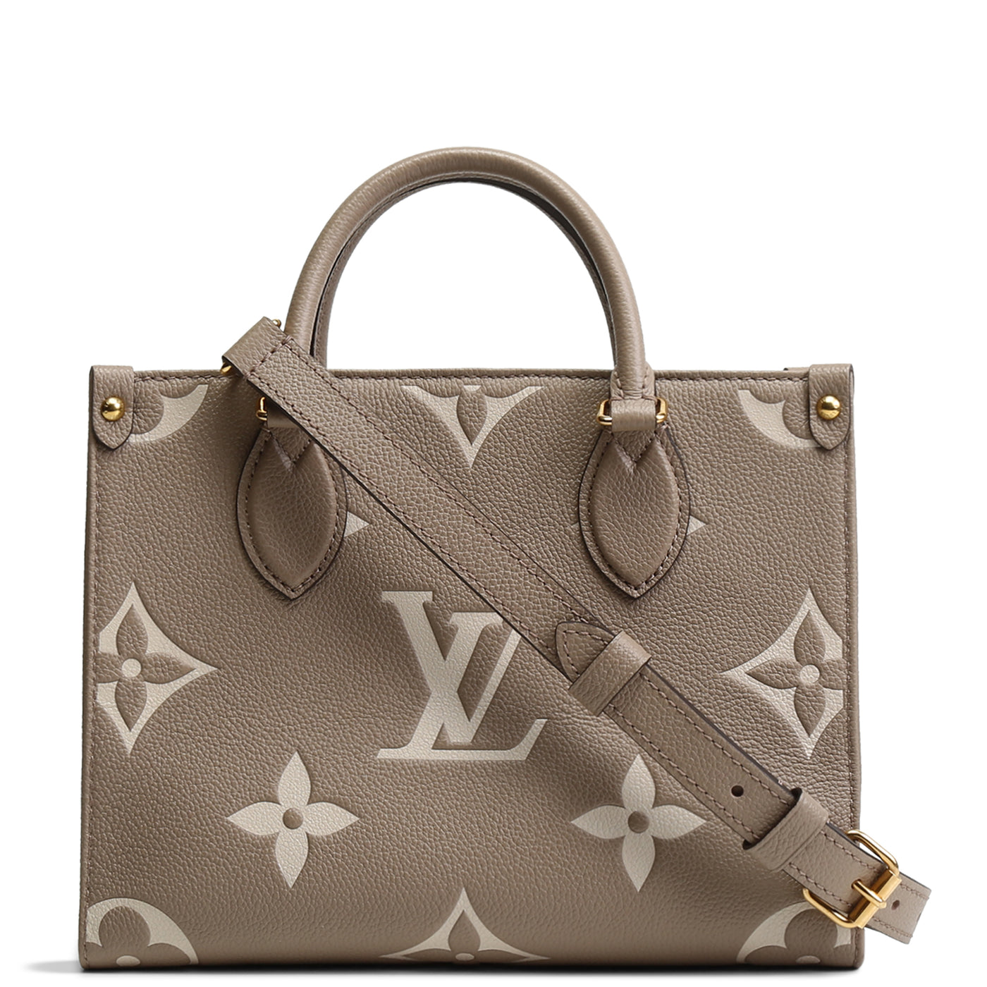 LOUIS VUITTON BiColor Monogram Empreinte OnTheGo PM - Dove/Cream