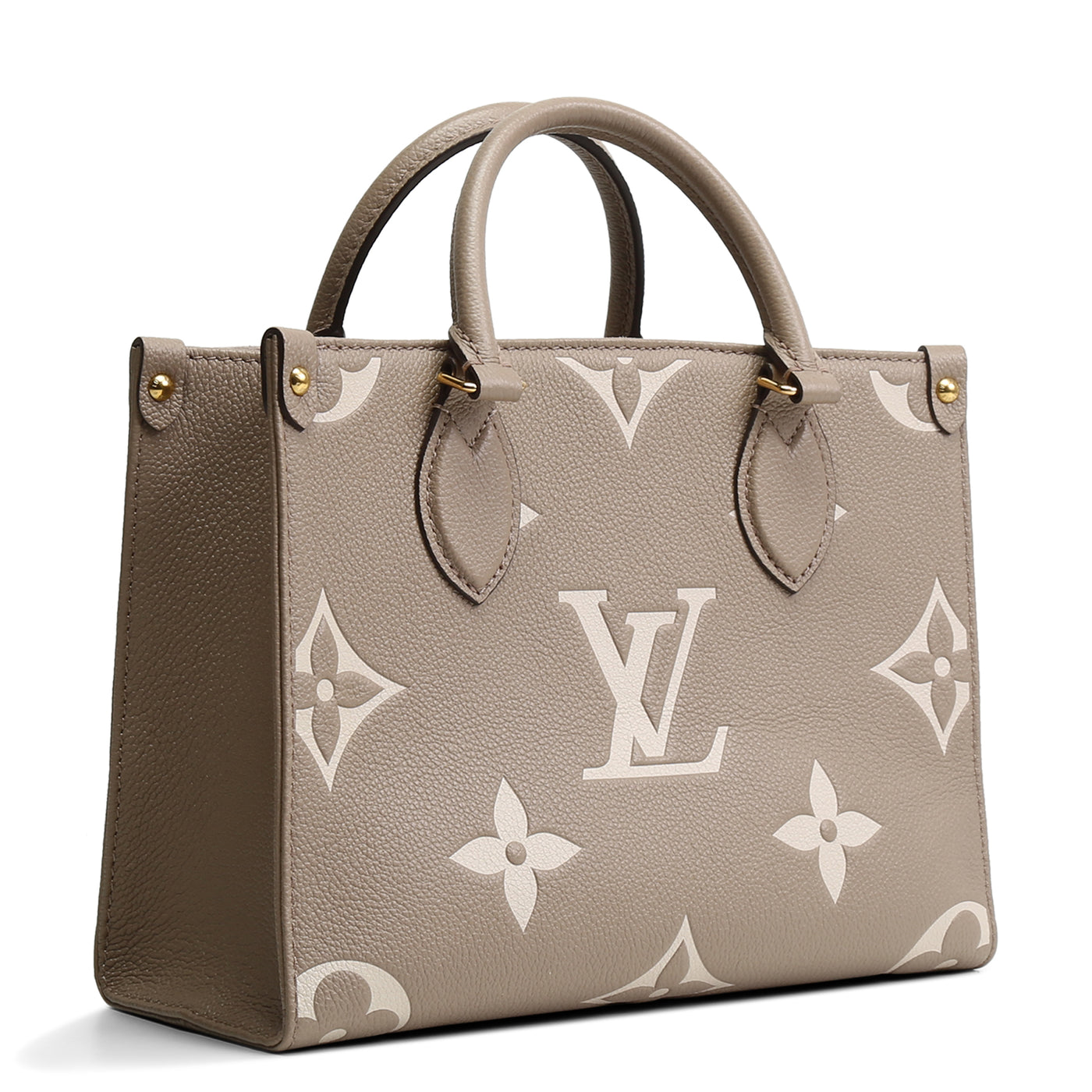 LOUIS VUITTON BiColor Monogram Empreinte OnTheGo PM - Dove/Cream