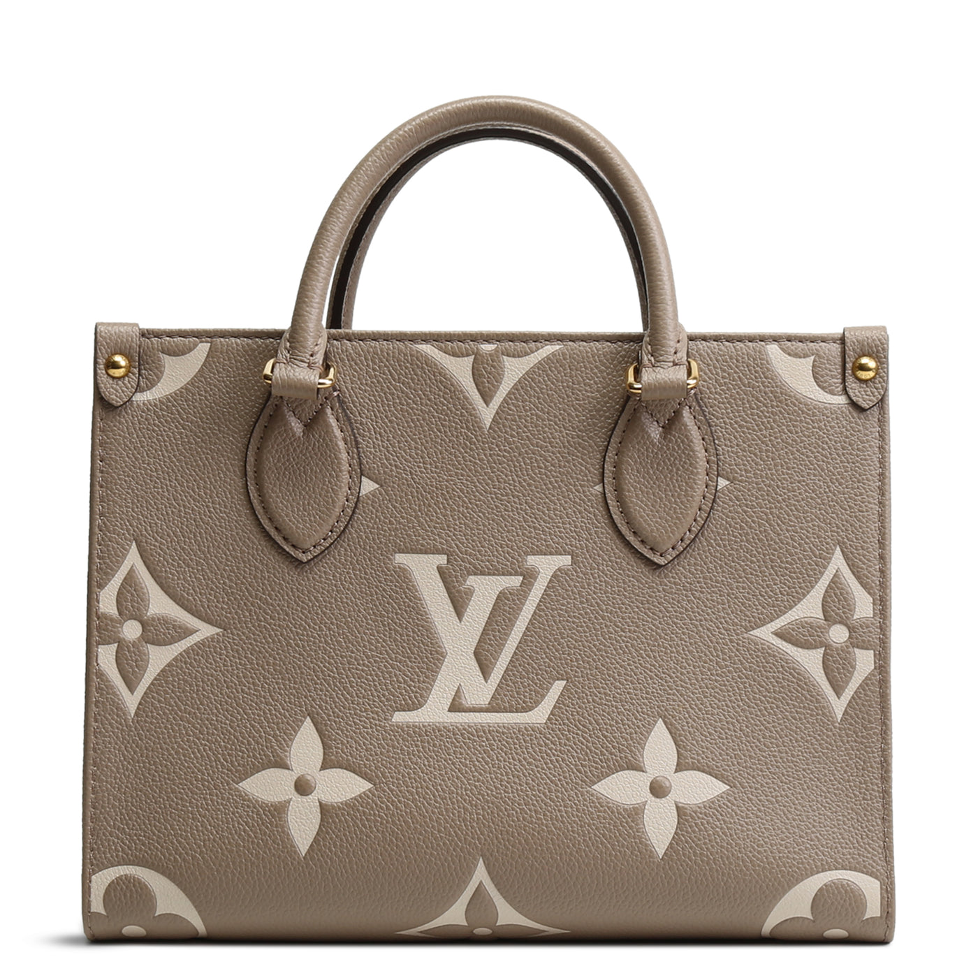 LOUIS VUITTON BiColor Monogram Empreinte OnTheGo PM - Dove/Cream