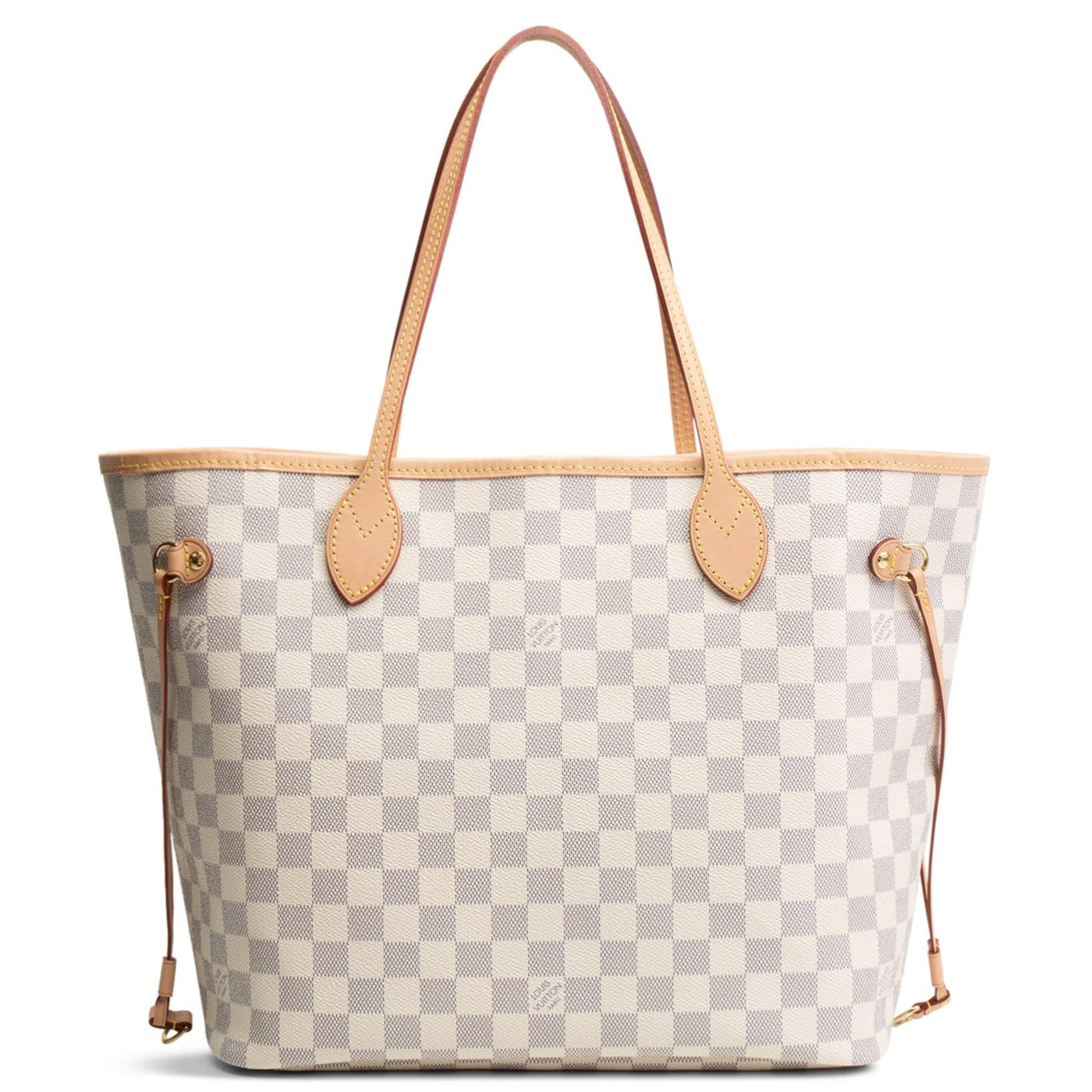 LOUIS VUITTON Damier Azur Neverfull MM w/ Pouch