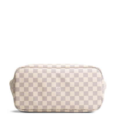 LOUIS VUITTON Damier Azur Neverfull MM w/ Pouch