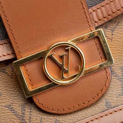 LOUIS VUITTON Reverse Monogram Dauphine MM Shoulder Bag