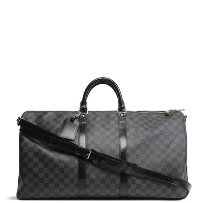 LOUIS VUITTON Damier Graphite Keepall Bandoliere 55 OUTLET FINAL SALE