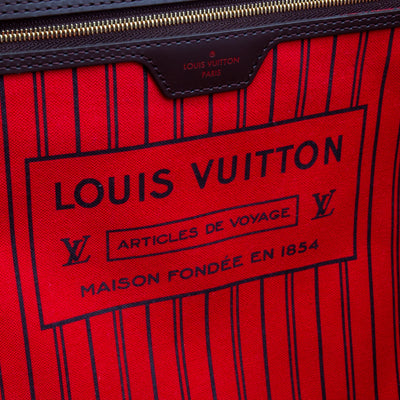 LOUIS VUITTON Neverfull GM Tote w/Pouch - Damier Ebène