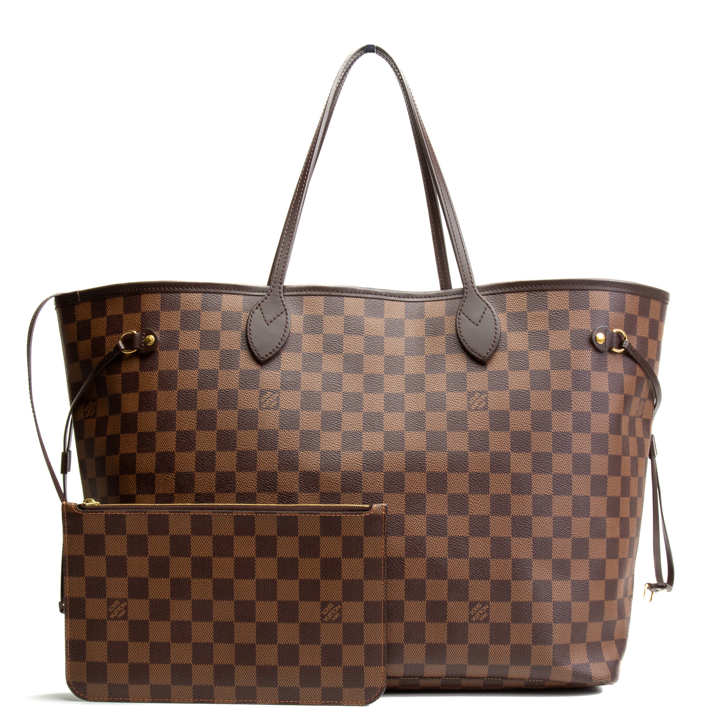 LOUIS VUITTON Neverfull GM Tote w/Pouch - Damier Ebène