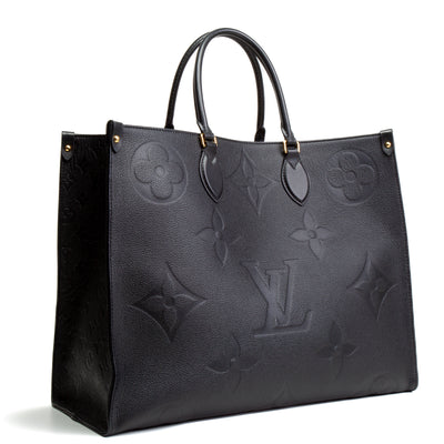 LOUIS VUITTON Giant Monogram Empreinte OnTheGo GM -Black