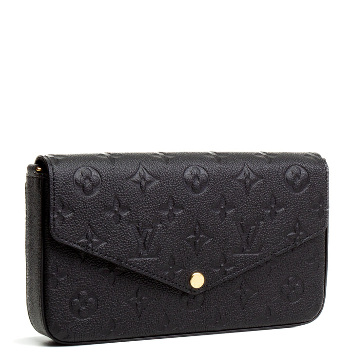 LOUIS VUITTON Monogram Empreinte Felicie Pochette  - Black