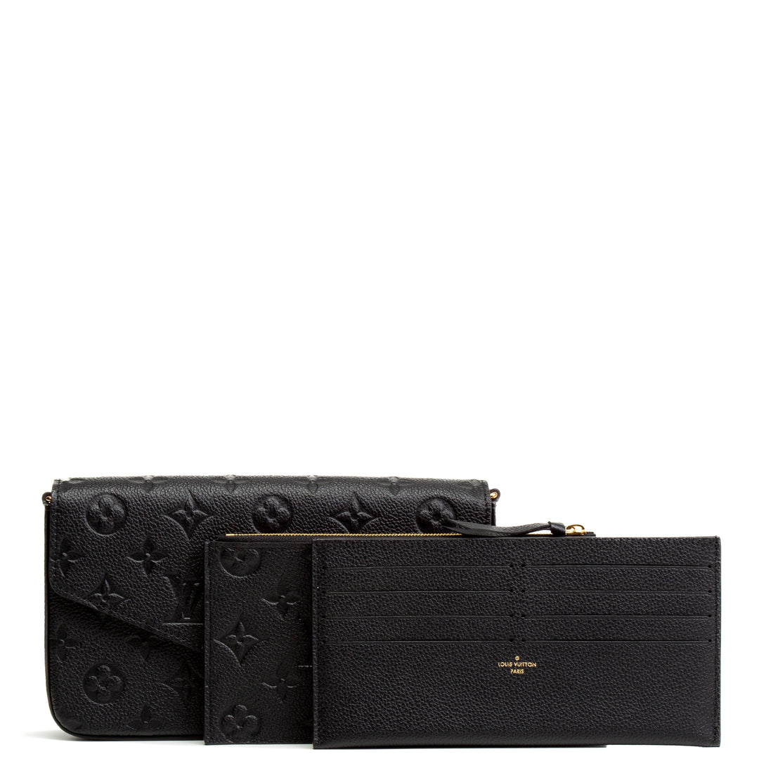 LOUIS VUITTON Monogram Empreinte Felicie Pochette  - Black