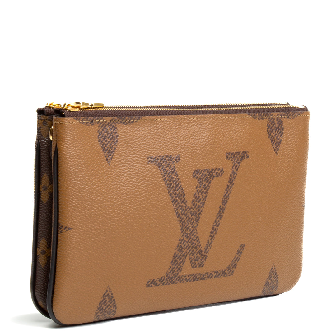 LOUIS VUITTON Double Zip Pochette - Reverse Monogram