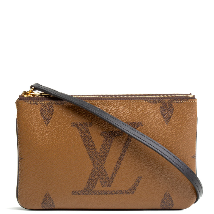 LOUIS VUITTON Double Zip Pochette - Reverse Monogram