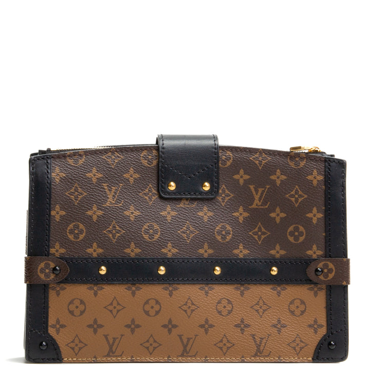 LOUIS VUITTON Reverse Monogram Soft Trunk Clutch Bag