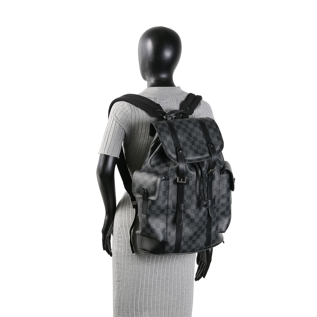 LOUIS VUITTON Damier Graphite Christopher Backpack MM