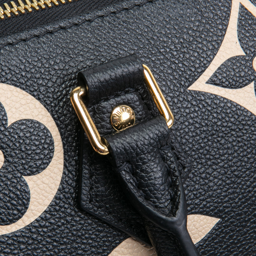 LOUIS VUITTON Monogram Empreinte Bicolor Speedy Bandouliere 25 - Black/Beige