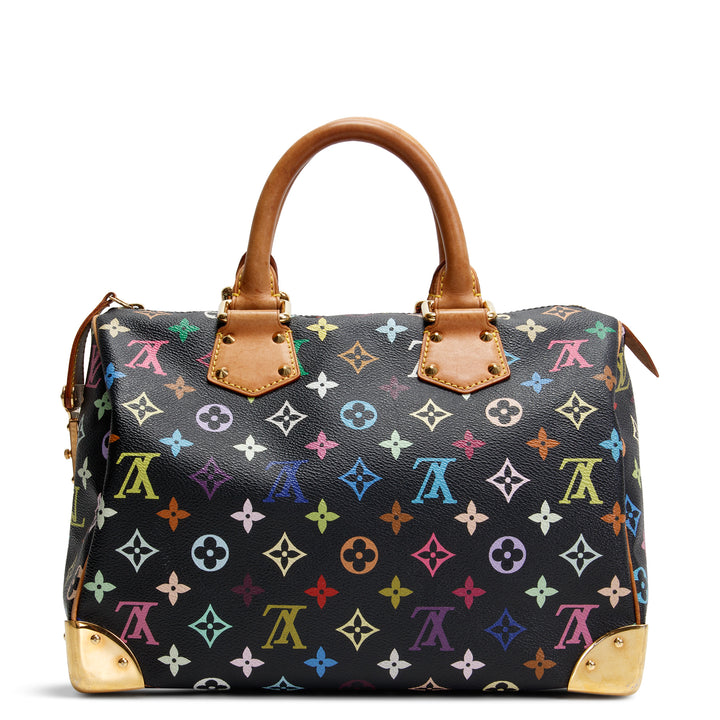 LOUIS VUITTON Vintage Speedy 30 Multicolore Monogram-Black